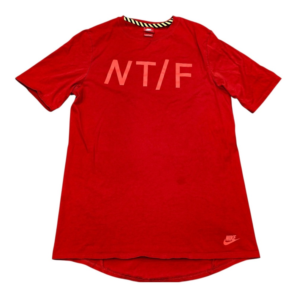 Mens Nike NT/F Track & Field T-Shirt Red Dri-FIT Large Cotton Short Sleeve